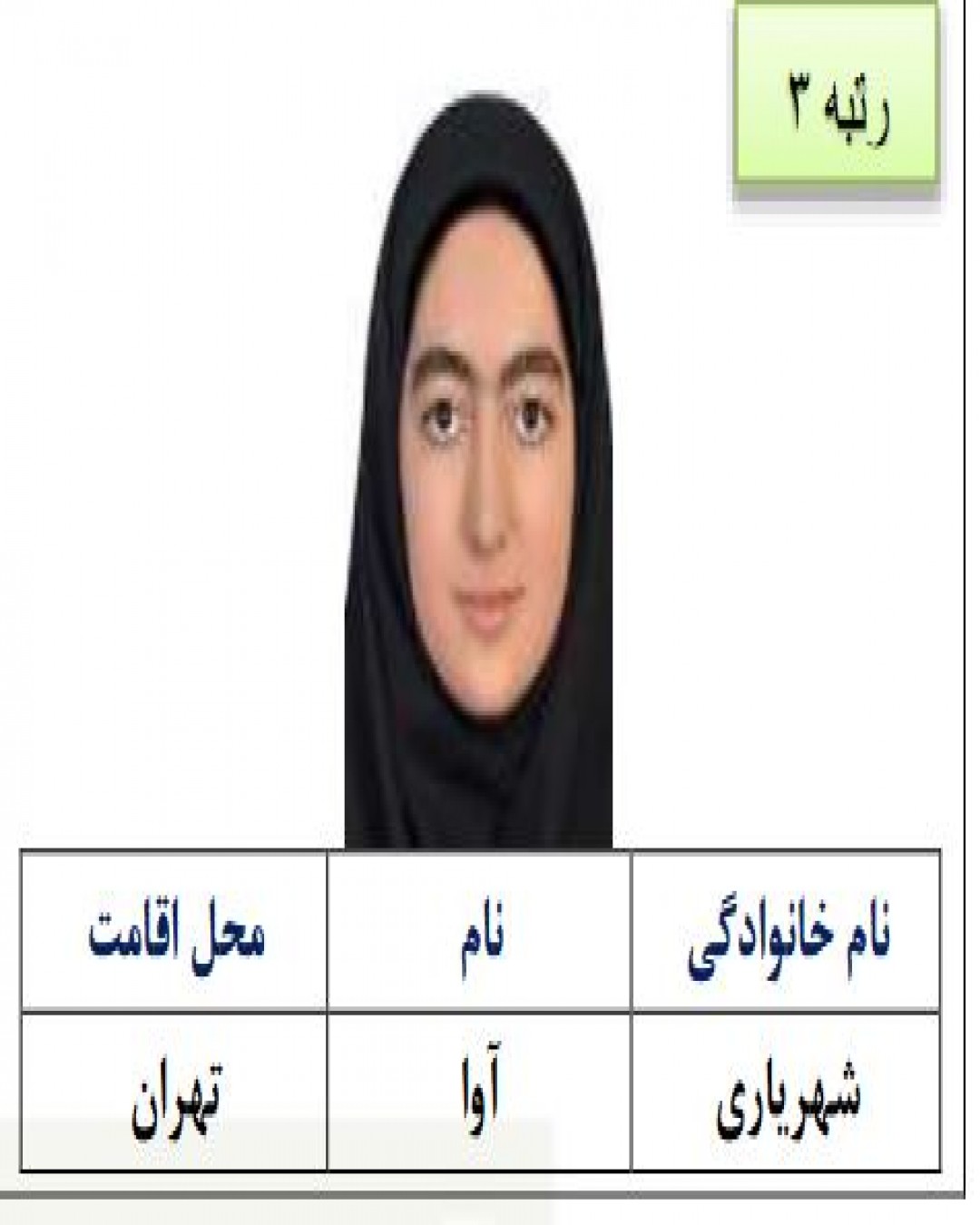 آوا شهریاری از تهران، نفر سوم  کنکور تجربی سال 1402