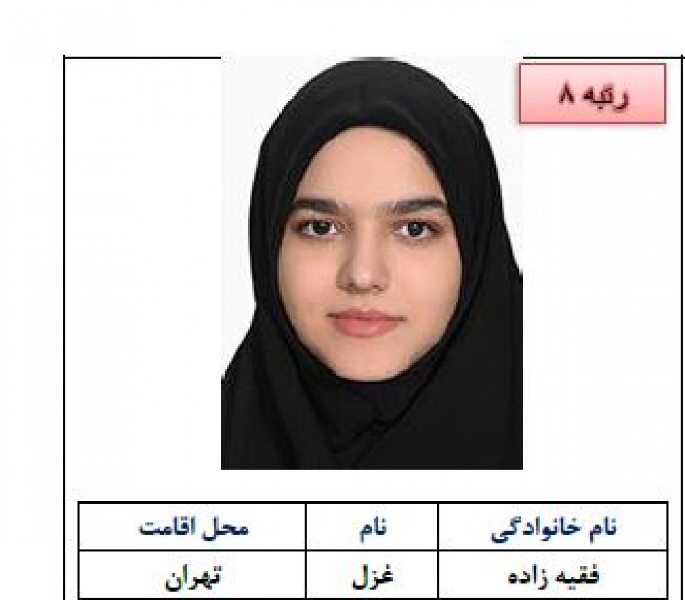 غزل فقیه‌زاده در میان برترین‌ها؛ رتبه هشتم کنکور علوم انسانی ۱۴۰۴ از تهران